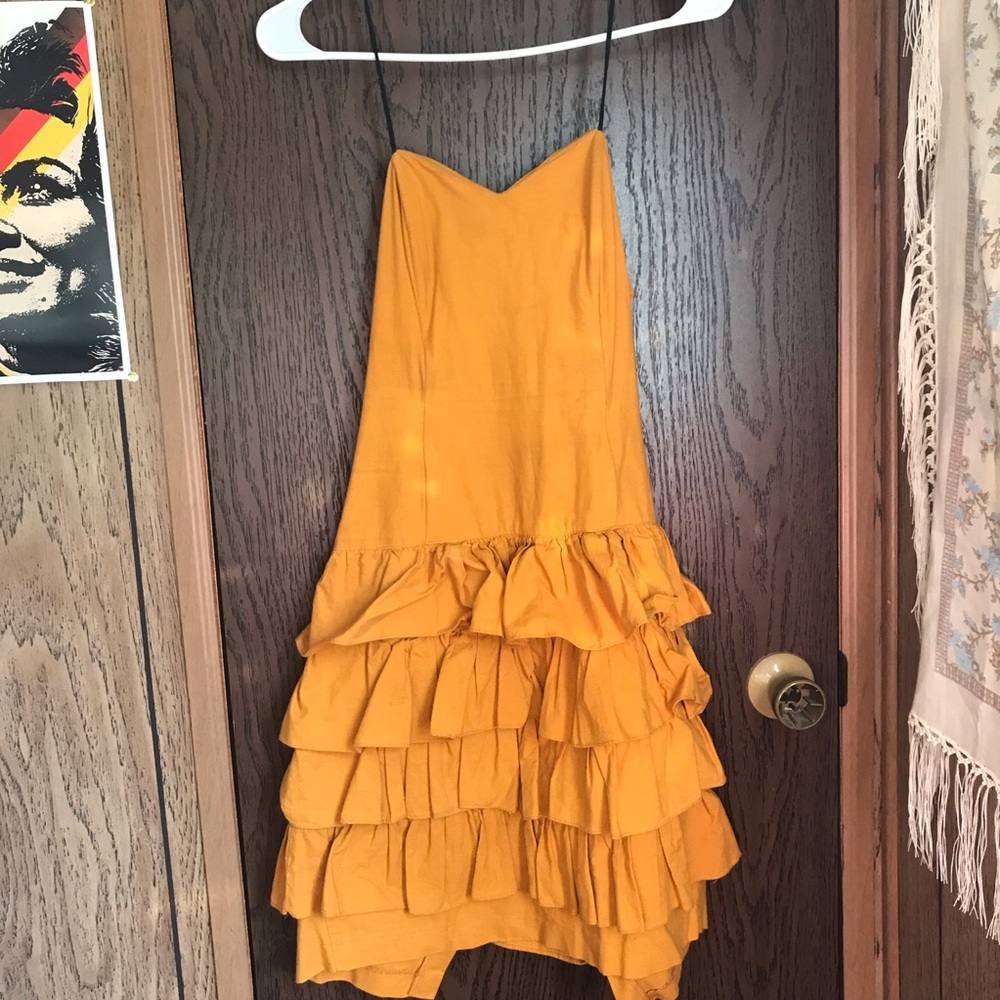 Strapless Ruffled Vintage Party Dress